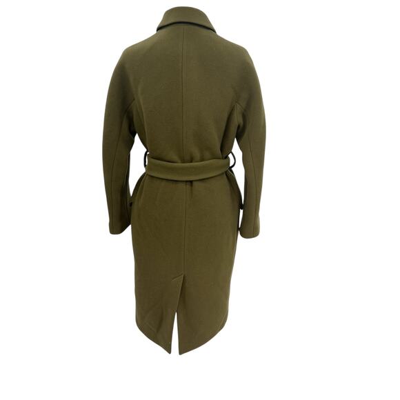 Whistles Alicia Belted Coat Jacket Double Breasted Button Green Size US 4 - Picture 9 of 14